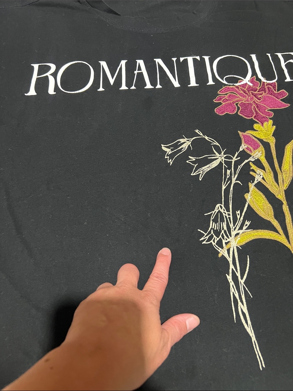 Anthro Embroidered Graphic Romantique Tee - Picture 8 of 10
